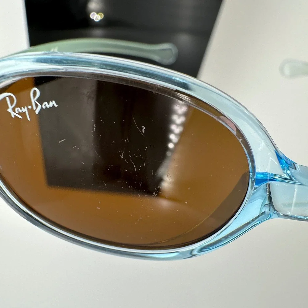Ray-Ban Sunglasses Kids RJ9187S 7081/3 Oval Translucent Blue Ages 0-4 Toddler